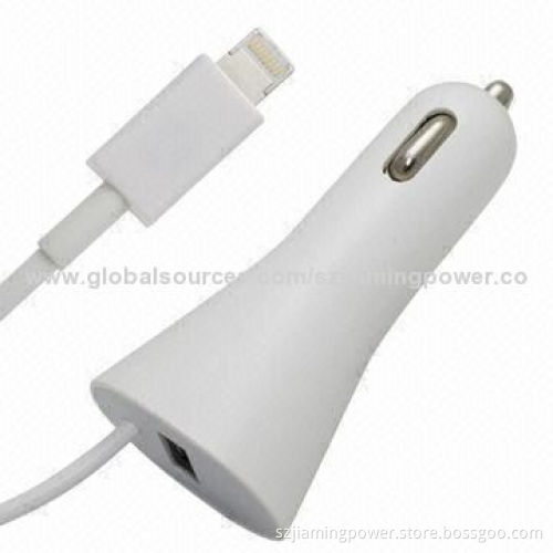 Car Charger for iPhone 5, Made of ABS